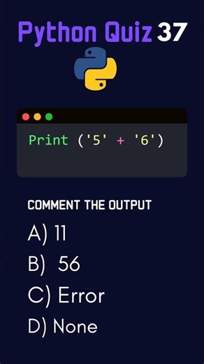 Python MCQ Test Your Brain 🧠 37 #tech #python