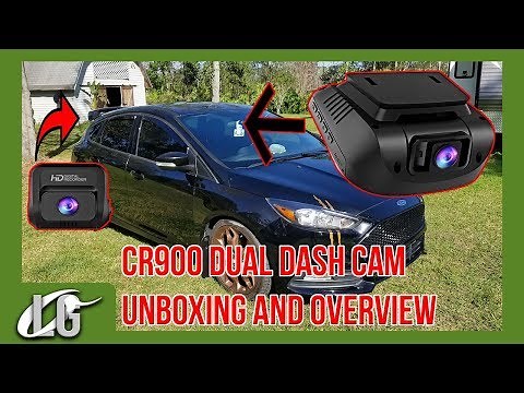 Crosstour CR900 front and rear dash cam unboxing and overview