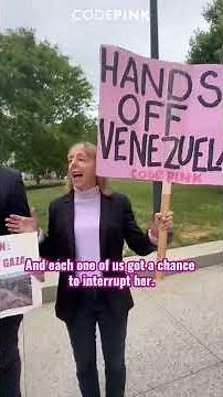 CODEPINK DISRUPTS NOBEL “PEACE PRIZE” WINNER