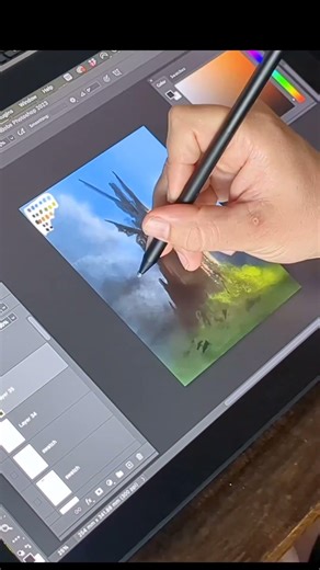 happy but spikey tower! #art #digitalart #fantasy #tablet #photoshop #tutorial #digitalcrafts