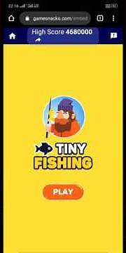 World Record in "TINY FISHING" 🎣 Chrome in built Game.
