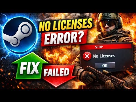 Steam No Licenses Error Fix 2026 | License Issue While Playing Games