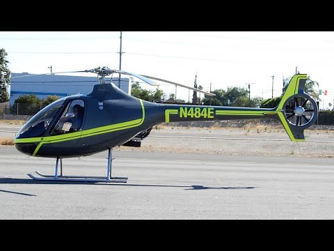 Guimbal Cabri G2 Start-Up & Takeoff Piston Engine Helicopter N484E