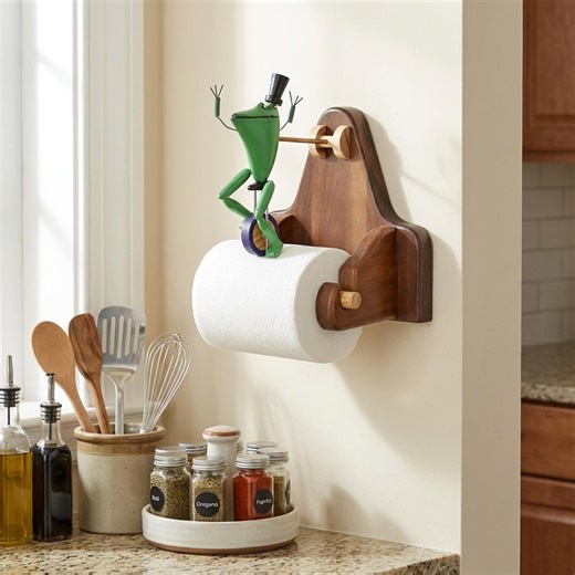 Frog Toilet Paper Holder,funny Frog Paper Towel Holder,wall-mounted Wooden Roll Rack,whimsical Kitchen Decor,unique Home Gift,handmade Gift - Etsy