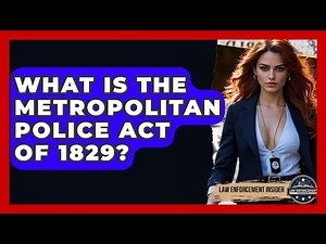What Is The Metropolitan Police Act Of 1829? - Law Enforcement Insider