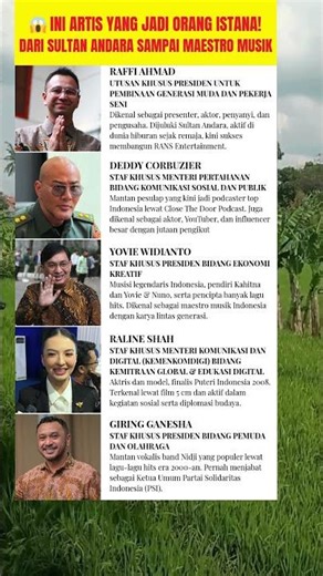 Artis Jadi Stafsus Presiden! Dari Raffi Ahmad hingga Yovie #shorts