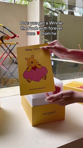 Get a Cute Winnie the Pooh Forever Rose Gift