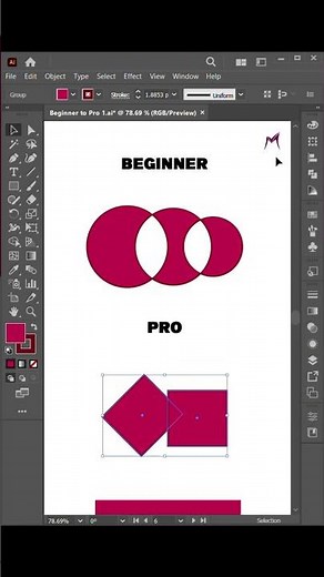 Merge Tool in Illustrator | Quick Adobe Illustrator Tutorial | #illustrator #illustrator