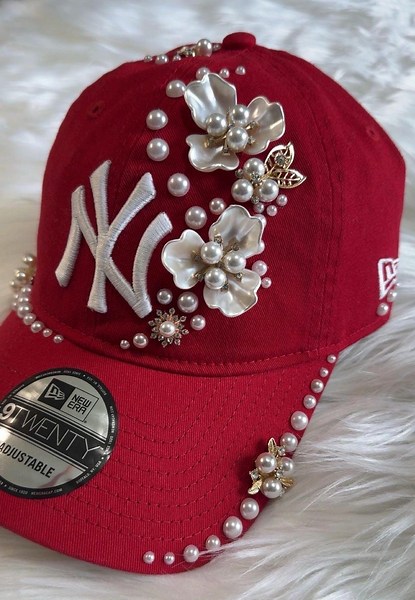 Customizable Rhinestone Baseball Cap: NY Bling Hat - Etsy