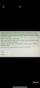 Given a latin square design experiment with 4 diets (treatments... | Filo