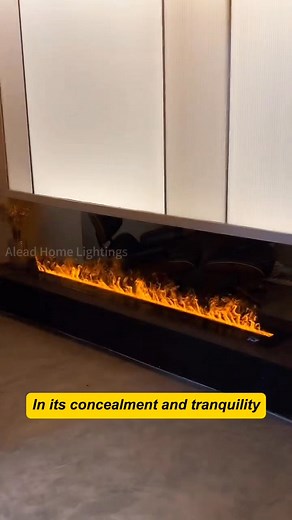 3DD atomized flame fireplace. #lamp #light #led #smarthome #lightingdecor #homedecor #lightingdesign #lampdesign #interiordesign #lampfactory #ledstriplights #ledstrips #diy #installation #designer #architect #architecture #instagood #home #atmosphere #aleadhome #aleadlighting | Alead Lighting