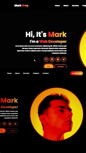 Create A Food Website Design using HTML & CSS #shorts #html #css #portfolio #portfoliowebsite