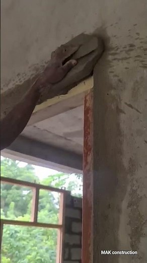 How to render door window reveals with cement sand motar🧱😀👍