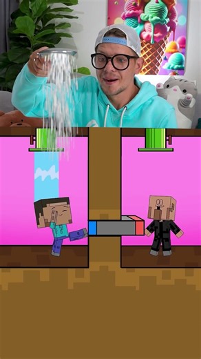 Incredible Minecraft Water Race! Who Wins? 🌊 🌊 #shortdog @PaperPig-jv1kn #ShortDog minecraft