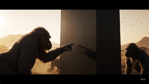 AIで描く、人類進化の8秒間。| #人類進化 #AIアート #SF #宇宙 #モノリス