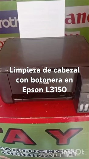 Limpieza de cabezal Epson l3150 desde botonera