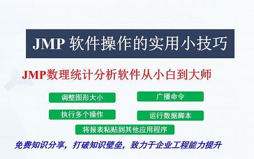 JMP统计分析软件的操作技巧1.1复制输出结果、调整图形、执行多个操作、广播命令