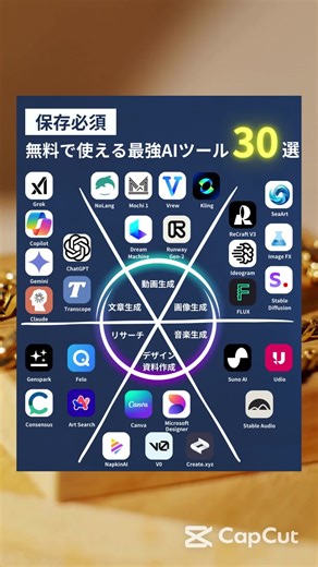 無料で使える最強AIツール30選 #aiツール #無料 #30選