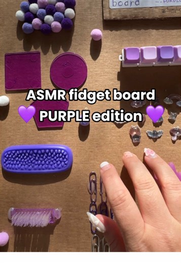Exploring Purple 🫟 Fidget Boards for ASMR Relaxation