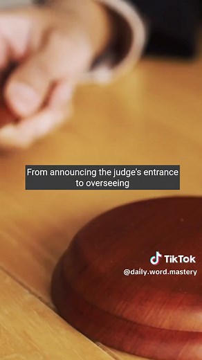 Bailiff: Key Role in Courtrooms! ⚖️ Discover the meaning of 'bailiff' and their duties in the courtroom. Expand your legal vocabulary with Daily Word Mastery! #wordoftheday #vocabulary #LearnWithMe #languagelearning #dailylearning #WordNerd #expandyourvocabulary #learnsomethingnew #Educational #LanguageLover #TikTokLearn #Education #SmartTokok #LearnOnTikTok #motivationdaily #wordpower #mindgrowth #boostyourbrain #IntellectualChallenge