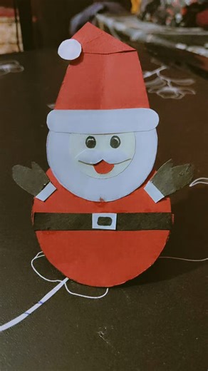 Easy paper Santa tutorial! Perfect for holiday decor. ❤️ #CraftShorts #ChristmasVibes #EasyDIY"#🧑‍🎄