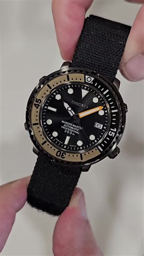 ⚫️Mini Tuna Gunmetal Black Mod ⚫️ #seikomod #watches #timepiece #tiktokviral #customwatch