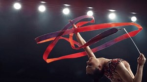 Portrait Graceful Rhythmic Gymnast Performing Dance Stock Footage Video (100% Royalty-free) 1110270003 | Shutterstock