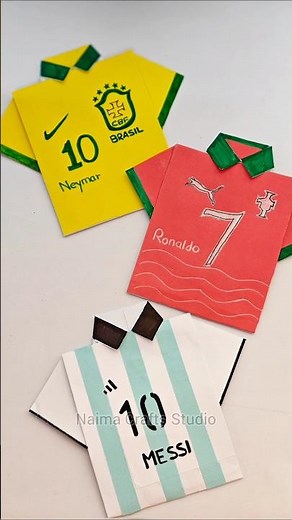 Fifa World Cup Origami Jersey #messi #ronaldo #fifa #football #worldcup2026 #origamishirt #viral