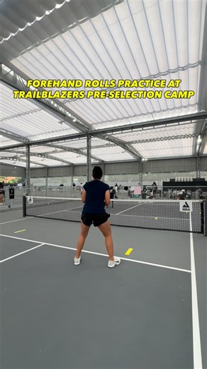 Bow Paranya Jareonvongrayab on Instagram: "Key things I’m keeping in mind here: ✅Dropping the tip of the paddle below the ball. ✅Getting my back foot behind the ball. ✅Hitting with the tip of the paddle to generate more topspin while keeping the ball shallow. My partner @neemonthecourts is working on neutralizing heavy topspin with the open-faced forehand dink. #pickleball"