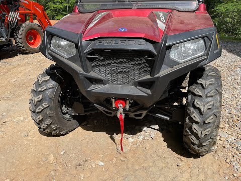 Harbor Freight Badlands 2500 Front Winch Installation with KFI Install Kit on a RZR 570 with Dr Joe