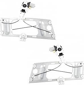 TRQ Driver & Passenger Side Power Power Window Regulator & Motor Assembly Set Compatible with 2000-2007 Chevrolet Monte Carlo 1997-2002 Pontiac Grand Prix