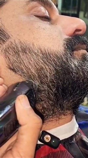 Relaxing ASMR👆Super Trimmer Shave #beard #shave #tutorial #alihairdresser #barber #shavingproducts🌟