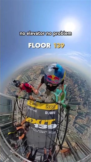 World’s Craziest Jump! Burj Khalifa Se Direct Landing 😳 | Red Bull Style | #shorts | #short
