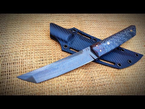 Wootz tanto knife making from a Celtic spear