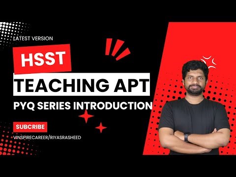 HSST TEACHING APTITUDE I PYQ SERIES INTRODUCTION I VINSPIRE I KPSC |