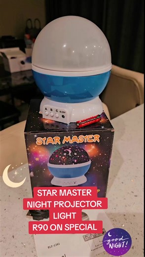 star master projector light R90 on special instore...#SAMA28 #blackfridaydeals #haul #supportlocalbusiness #affordablegifts #trendingtiktok #womeninbusiness #fyp #foryoupage #bargainshopping #pleaseshare #christmas #glowbosswholesalers #nightprojector