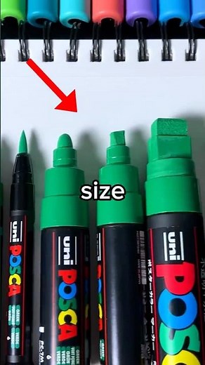 Drawing, But with EVERY Green Marker size… (#shorts)