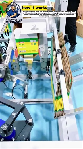 Automatic Carton Erecting Machine Turning Flat Boxes into Ready-to-Fill Cartons