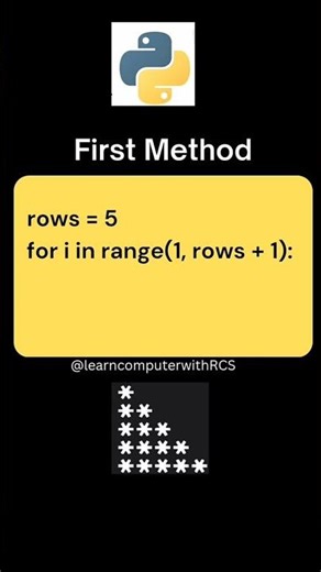 Print a triangle in Python 💻#coding #funny #shorts #memes ‪@LearnComputerWithRCS‬