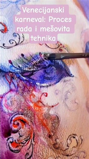 #Umetnost #Slikanje #Akvarel #Crtež #VenecijanskiKarneval #Kreativnost #Umetnik #ArtBalkan