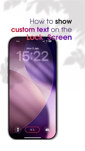 How to show Custom Text on the Lock Screen 🔓 #iphone #apple #screen #feature #hack