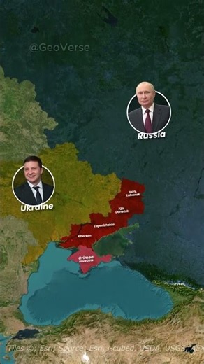 Russia's Territorial Gains in Ukraine Mapped #russia #ukraine