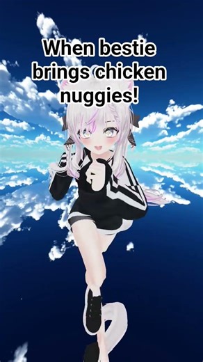 When bestie brings chicken nuggies!