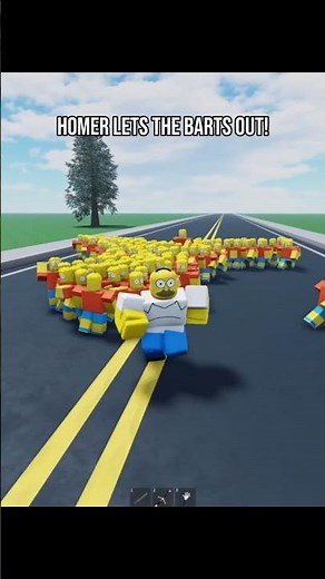 Homer Let's the Bart's Out! #roblox #simpsons #memes #funny