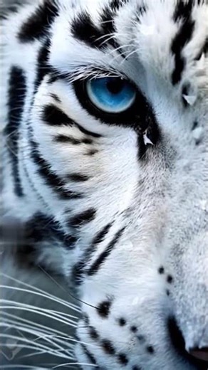 Majestic White Tiger With Piercing Blue Eyes #animals #wildanimals #wildlife #shorts #fyp #asmr