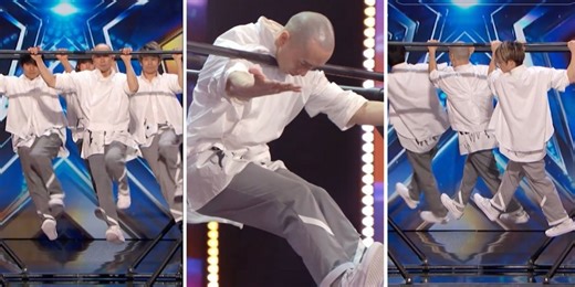 Dancers with 'insane core strength' appear to float in mid-air during AGT audition