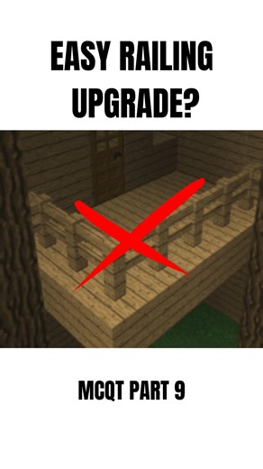 Best way to upgrade your minecraft railing! #minecraft (QT part 9) #minecrafttutorial #gaming