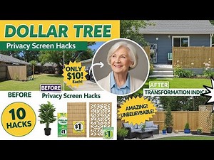 10 Dollar Tree DIY Privacy Screen Hacks That Transformed My Backyard🌿🏡