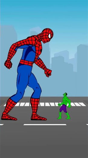 SPIDERMAN v/s HULK Time Animation #shorts #usa