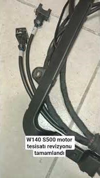 W140 S500 engine wiring harness overhaul completed.